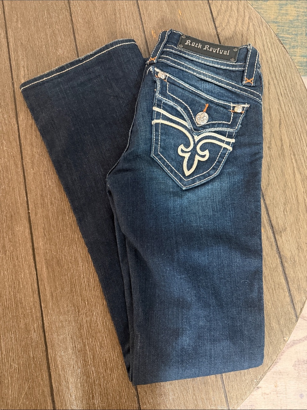 Rock Revival Women's Dark Indigo Bootcut Jeans vintage 2008